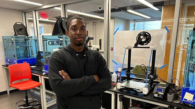 Joshu’wa Reid, a Mechanical Engineering Science major at Montgomery County Community College recently received a $1,000 Leaders of Promise Scholarship from the Coca-Cola Scholars Foundation. Photos by Eric Devlin